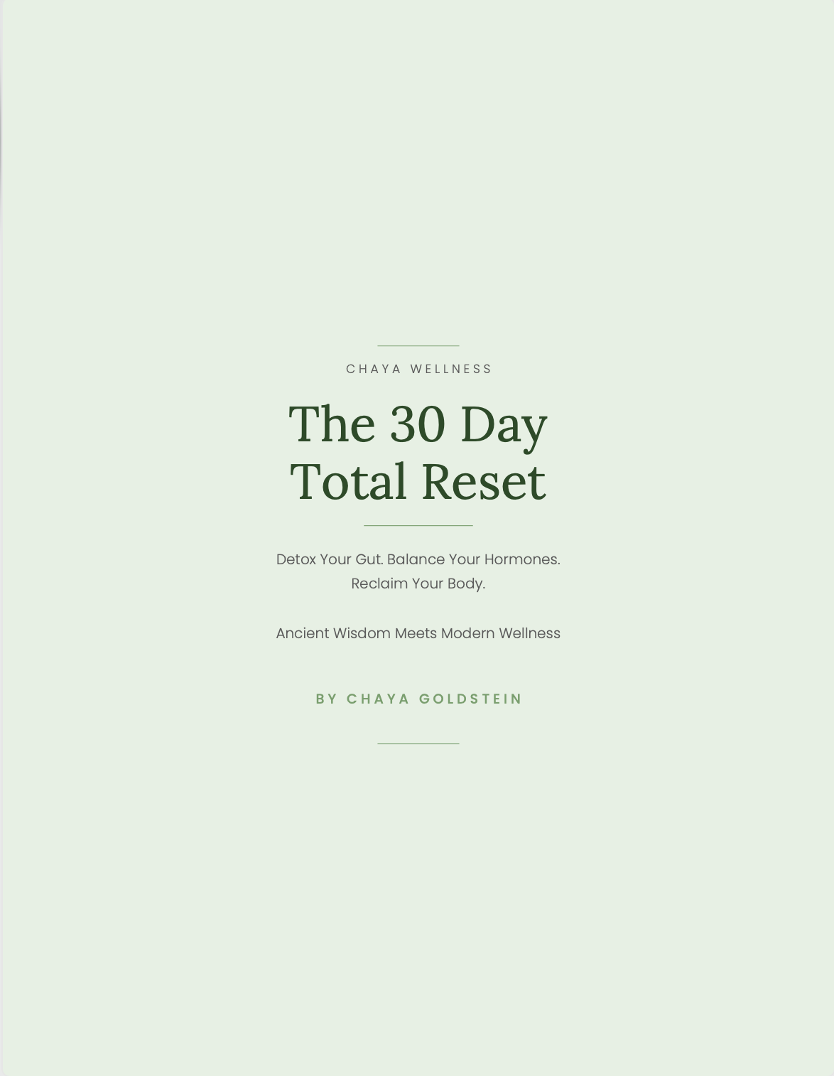 The 30 Day Total Reset