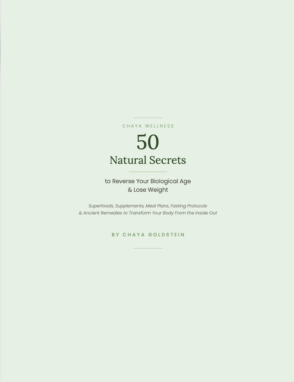 50 Natural Secrets to Reverse Your Biological Age & Lose Weight