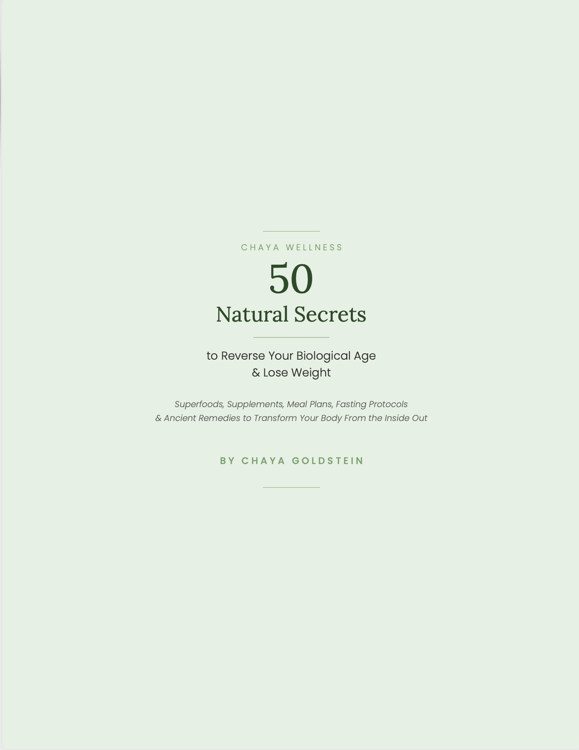 50 Natural Secrets to Reverse Your Biological Age & Lose Weight